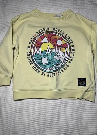 Кофта  maui & sons жовта з принтом