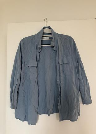 Сорочка жіноча pull&bear синя, розмір s