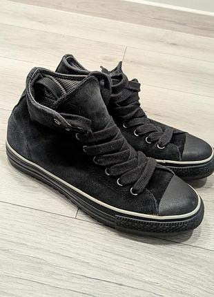 Кеди унісекс converse чорні замшеві