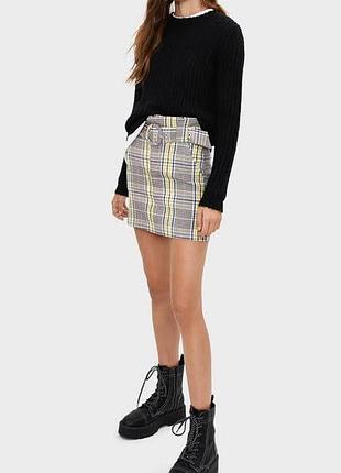 Качественная стильная юбочка в клетку/ m- l/ brend bershka