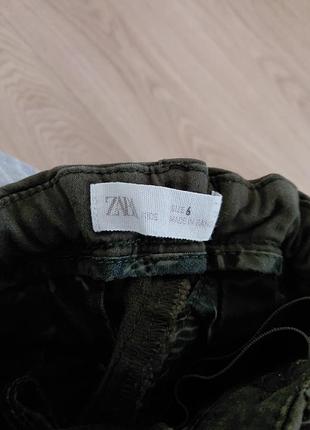 Брюки для дівчинки zara хакі 3