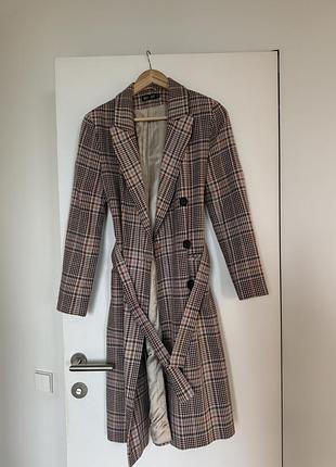 Пальто жіноче must have у клітинку, розмір 34