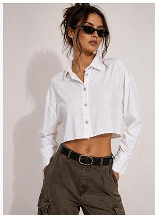 Укорочена сорочка льон бавовна primark