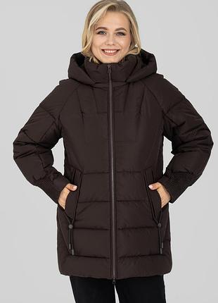 Куртка-пуховик кенди, цвет шоколад