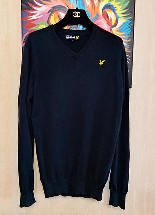 Чоловічий светр lyle & scott темно-синій