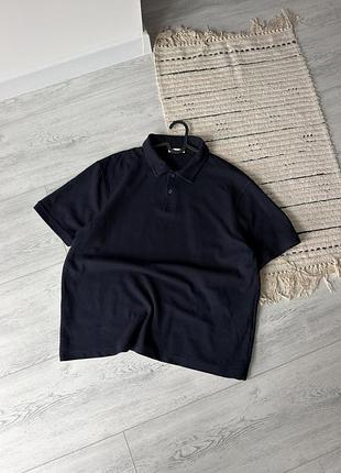 Темно синє поло zara