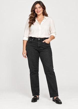 Жіночі джинси amanda the original slimming jean, висока посадка, прямі, чорні, розмір 12