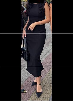 Довга сукня жіноча zara чорна
