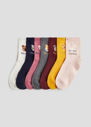 Тонкие вязаные носки из мягкой хлопковой смеси с эластичным верхом h&m