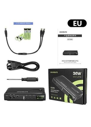 Джерело безперебійного живлення docreate 36w для роутера без батарей