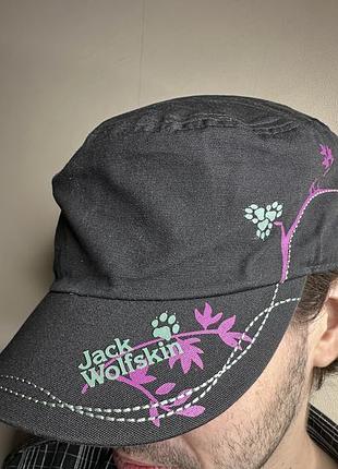 Кепка-мілітарі jack wolfskin унісекс з вишивкою, сіра