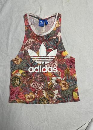 Топ жіночий adidas вінтаж кроп-топ з квітковим принтом
