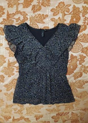 Шифонова блуза h&m, упоряд. дуже хороше. розмір 42 євро. сток!2 фото