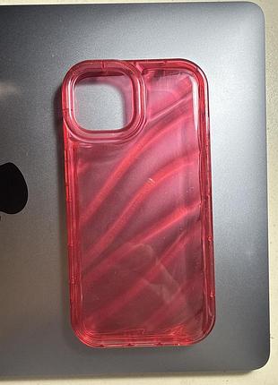 Чохол для iphone 13 прозорий рожевий