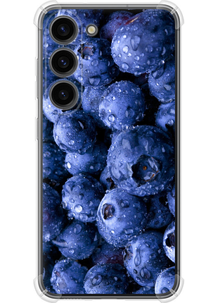 Чехол на samsung galaxy s23 голубика из силикона fch_0176747