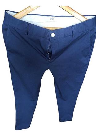 Брюки чинос spoke london navy stretch, тихий люкс