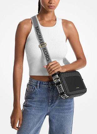 Сумка для жінок michael kors через плече, чорна, шкіряна