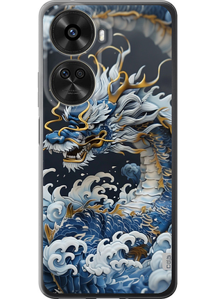 Чехол на huawei nova xiaomi 12 se / nova 11 se водяной дракон из силикона fch_0176845