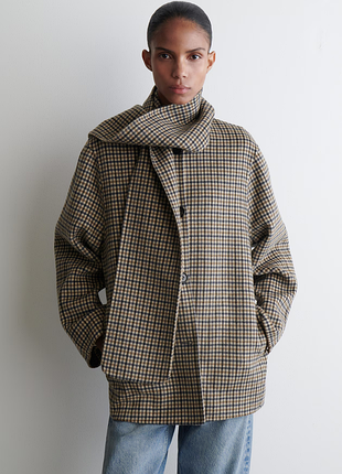 Пальто жіноче cos double-faced wool scarf short jacket / l