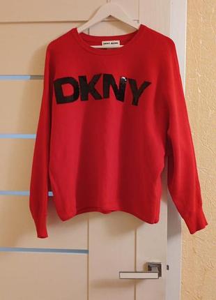 Светр жіночий dkny червоний бавовняний