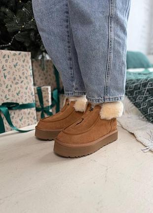 Женские угги ugg funkette chestnut platform