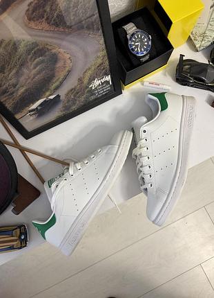 Кросівки унісекс adidas stan smith fx5502 білі з зеленим