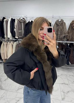 Парка з натуралтним хутром песця