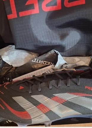 Бутси чоловічі adidas elite predator fg чорні з червоним