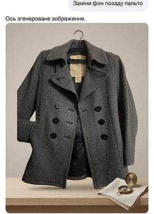 Пальто жіноче denim & supply ralph lauren шерстяне бушлат сіре xs