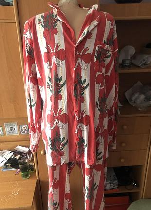 Пижама, комплект, костюм, 100% коттон, xl.night store.
