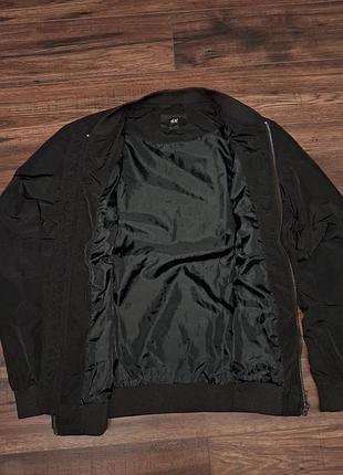 Куртка чоловіча h&m бомбер чорна 3
