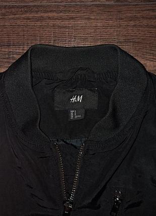 Куртка чоловіча h&m бомбер чорна 4