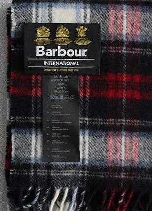 Неймовірно красивий шарф в клітинку barbour international 100% вовна