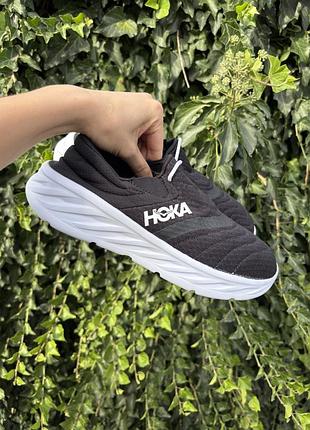 Кросівки жіночі hoka ora recovery shoe 2 чорні, білі, 41 розмір