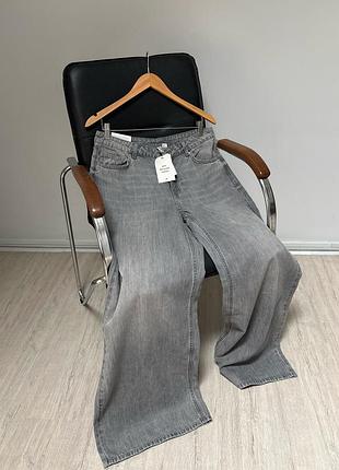 Джинси wide regular waist h&m 6