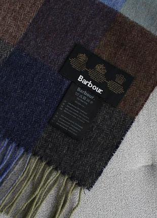 Дивовижний,стильний шарф в клітинку barbour вовна та кашемір