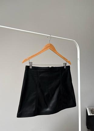 Шкіряна міні спідниця h&m 5