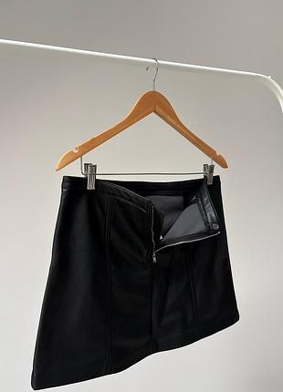 Шкіряна міні спідниця h&m 7