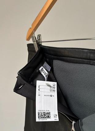 Шкіряна міні спідниця h&m 9