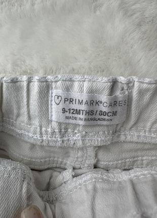 Стильные белые шортики primark, шорты, джинсовые шортики 3