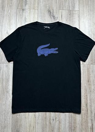 Чоловіча футболка lacoste sport ultra dry 3d print crocodile