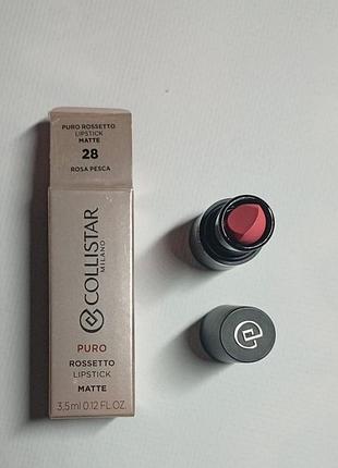 Помада collistar rossetto puro lipstick 28 rosa pesca