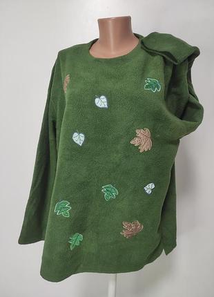 Женская флисовая кофта свитшот xl/xxl ог 130-134см