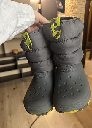Черевики дитячі crocs зимові сірі
