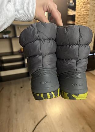 Черевики дитячі crocs зимові сірі 4