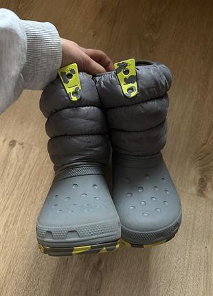 Черевики дитячі crocs зимові сірі 7