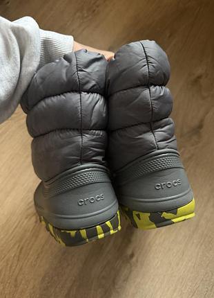 Черевики дитячі crocs зимові сірі 5