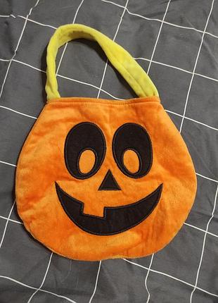 Кошик для солодощів гарбуз на хелловін, halloween шопер гарбуз сумка тикви
