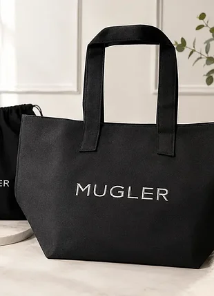 Шопер жіночий mugler чорний текстильний