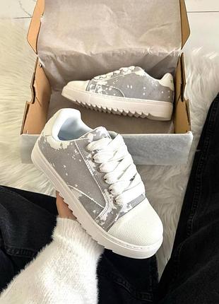 Кроссовки numeris atelier pigment grey white арт 26005
